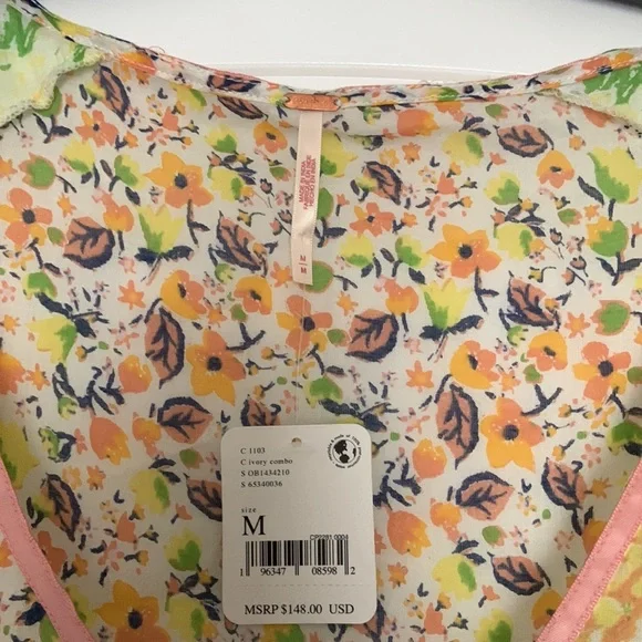 NWT Free People Wildflower Patchwork Mini Dress Medium - Picture 7 of 13